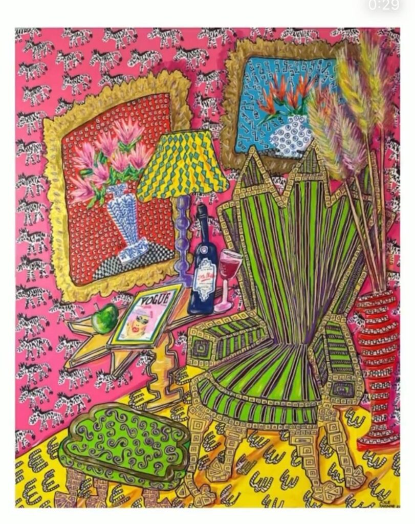 magazine & wine party , 130 x 100cm 2021